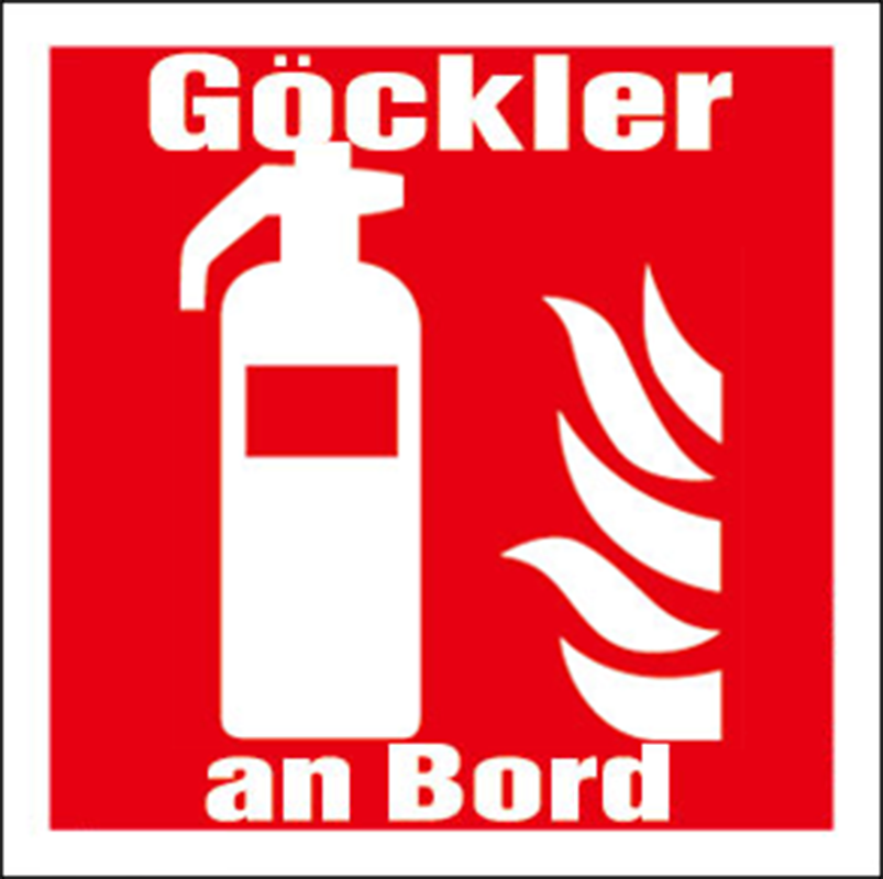 Göckler Hinter-Glas Göckler Auto-Schild Feuerlöscher-Symbol-77799