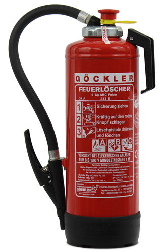 Pulverdauerdruck-Feuerlöscher Göckler GÖ6L-DIN 6 kg 10 LE-GÖ6L-DIN